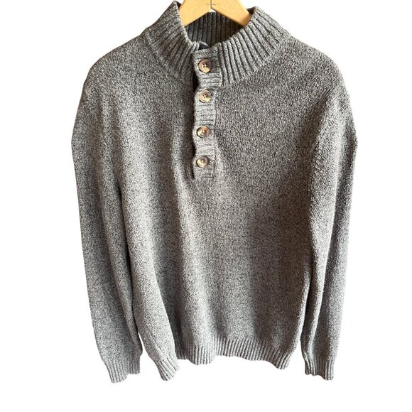 Izod Mens Gray Button-Up Sweater Size L 22i - Picture 1 of 4